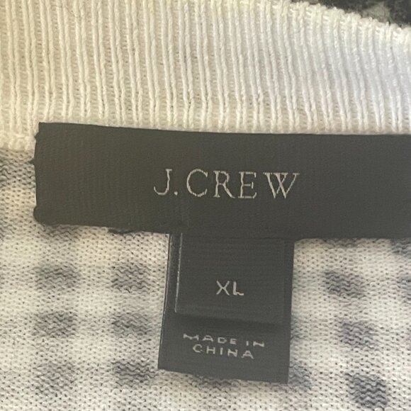 J. Crew cotton Jackie cardigan in gingham black white XL - Picture 5 of 6